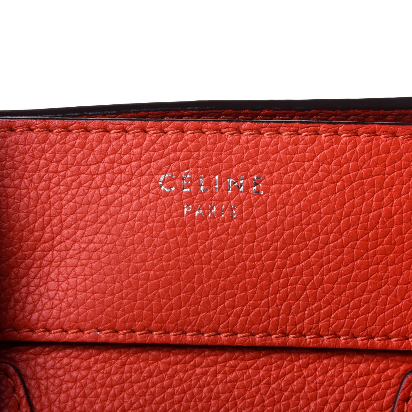 Drummed Calfskin Mini Luggage Vermillion