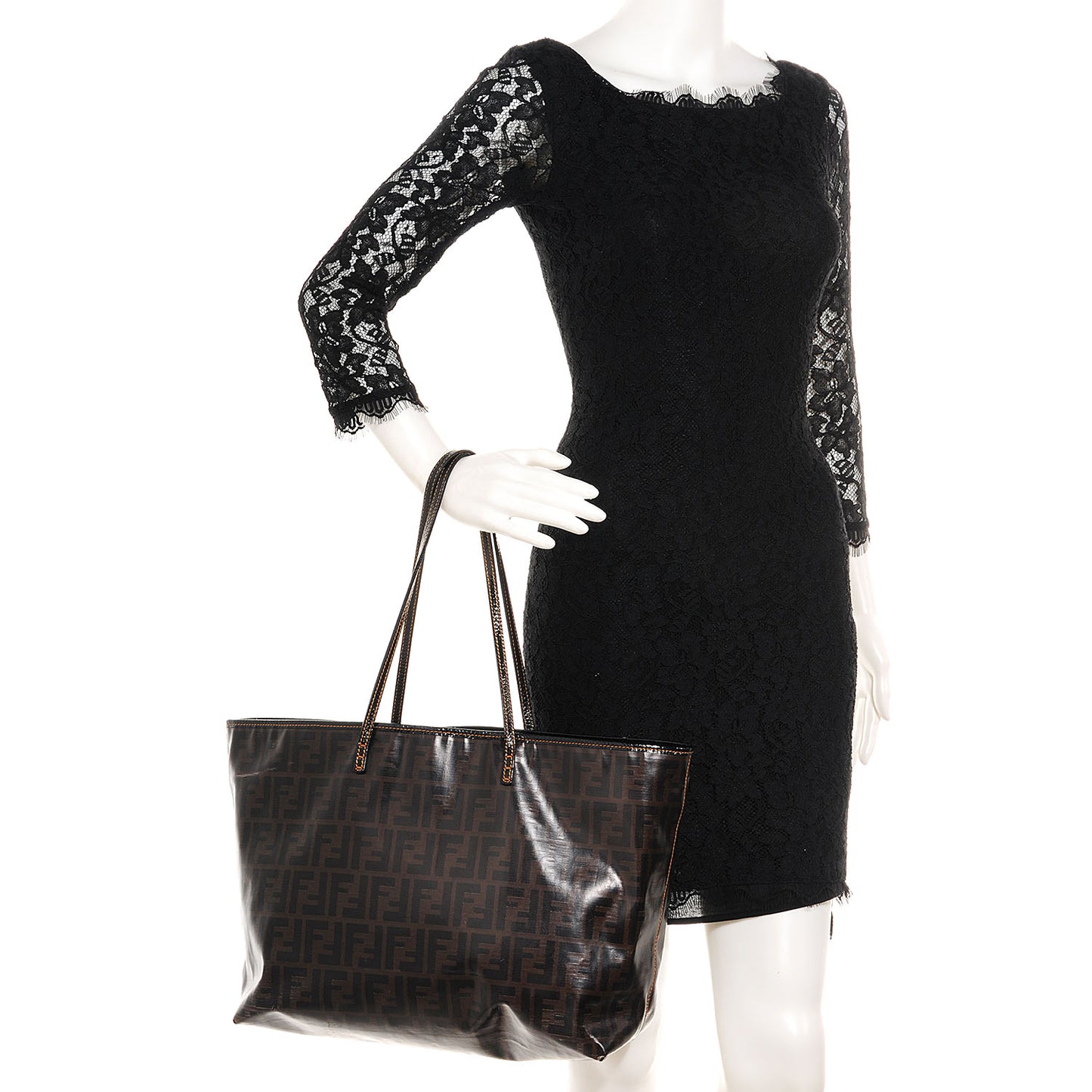 Zucca Spalmati Matrioska Roll Tote Tobacco Black
