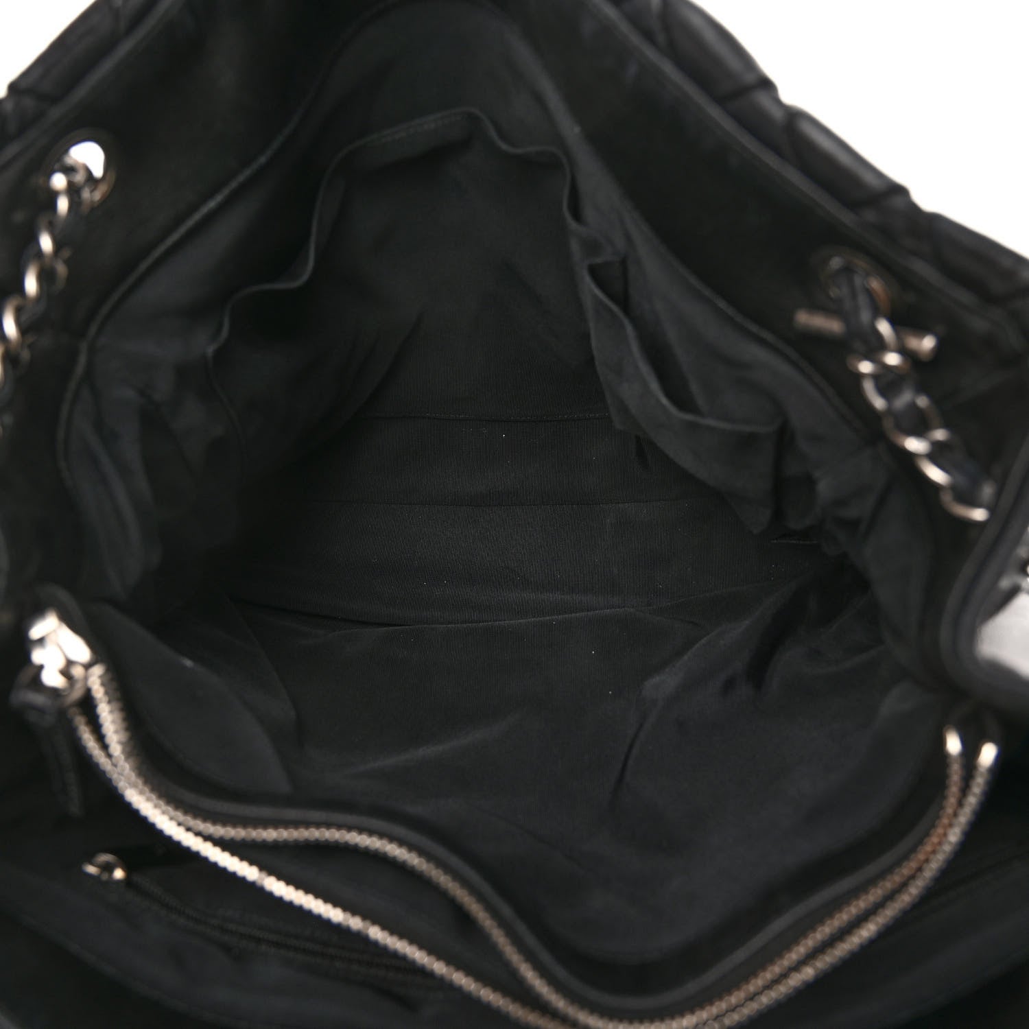 Chanel Lambskin Quilted Medium New Bubble North South Tote Black 5 of 11