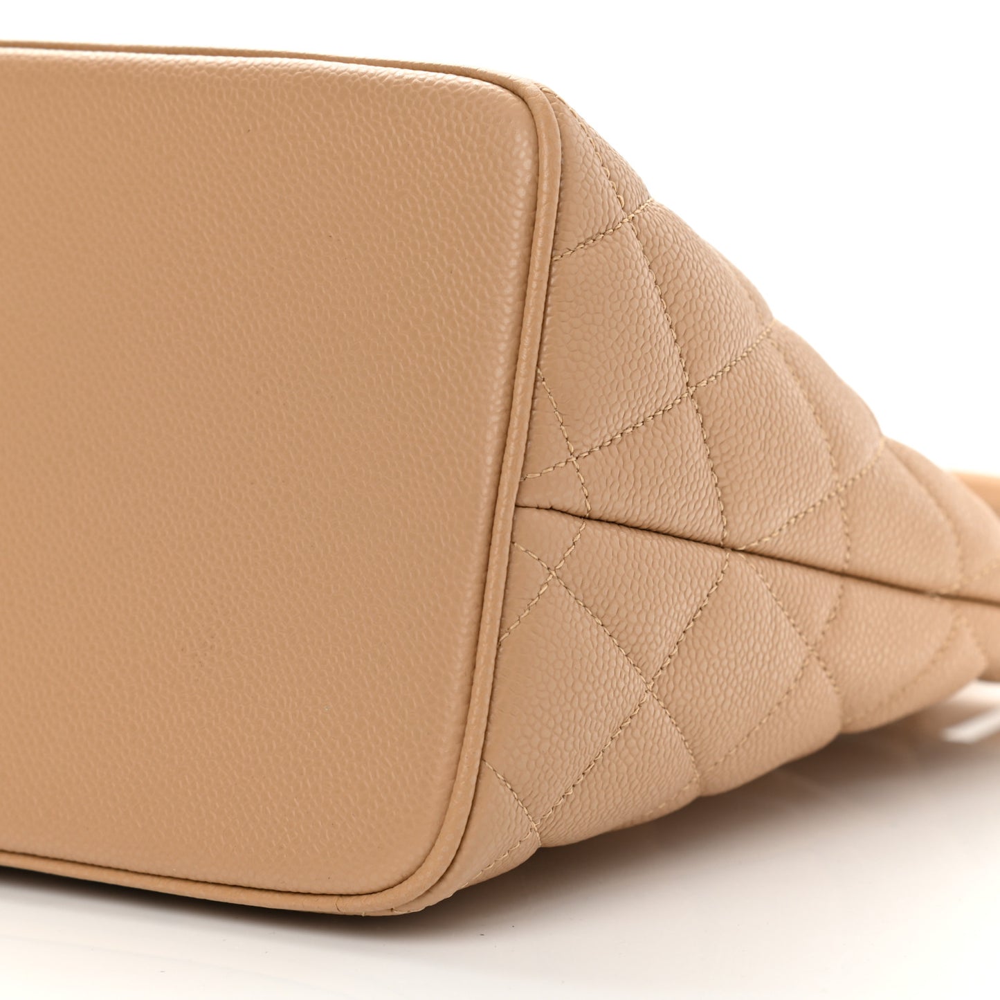 Caviar Quilted Medallion Tote Beige