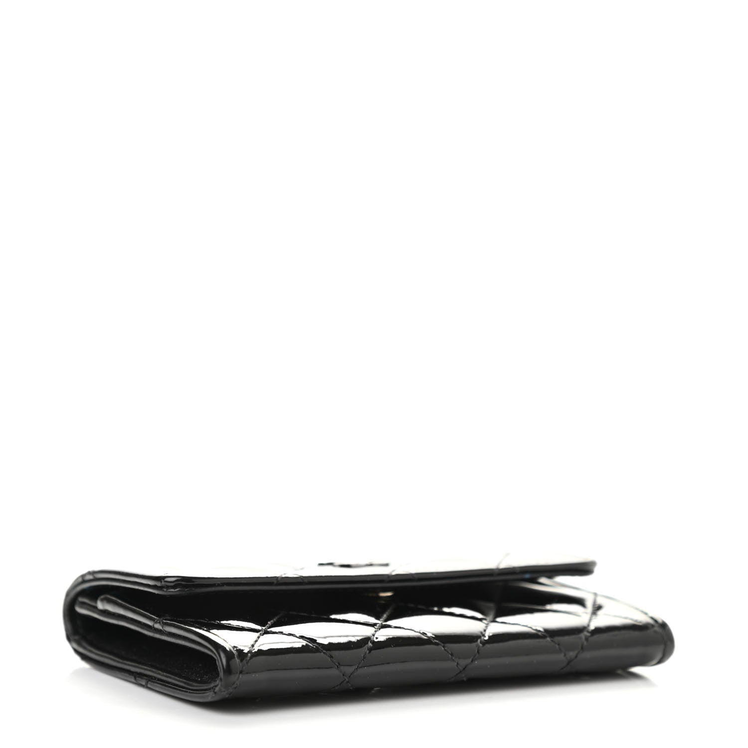 Chanel Patent Quilted Flap Card Holder Black 4 of 10