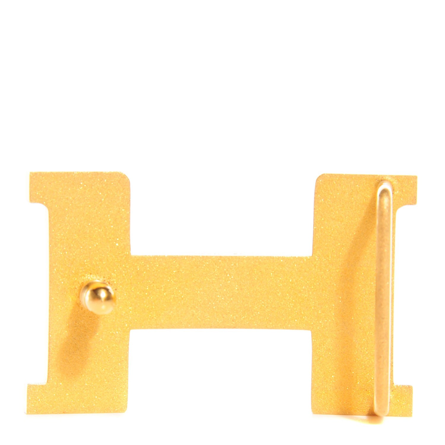 Hermes Guilloche 24mm H Belt Buckle Gold 2 of 4