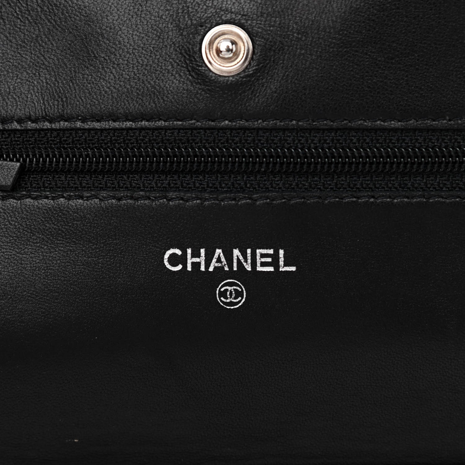 Chanel Lambskin Quilted Wallet On Chain WOC Black 6 of 13