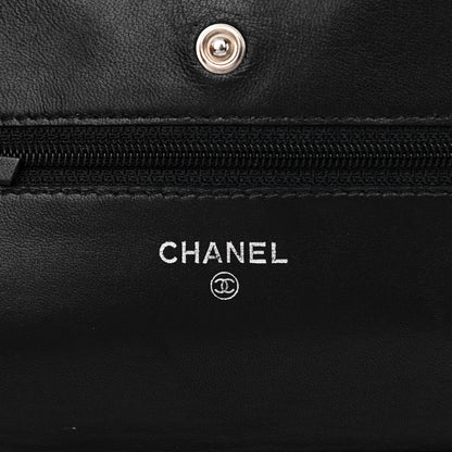 Chanel Lambskin Quilted Wallet On Chain WOC Black 6 of 13