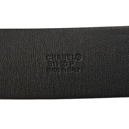 Chanel Calfskin Quilted CC Belt 95 38 Navy 5 of 7