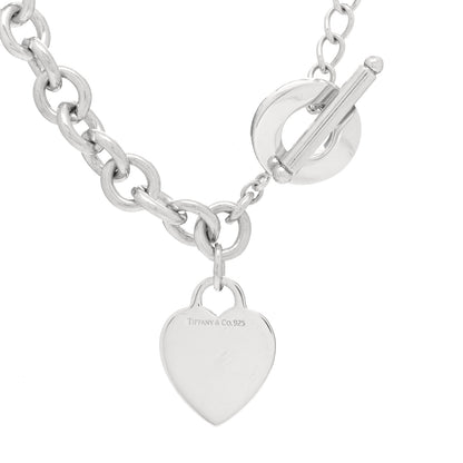 Tiffany Sterling Silver Heart Tag Toggle Necklace 2 of 3