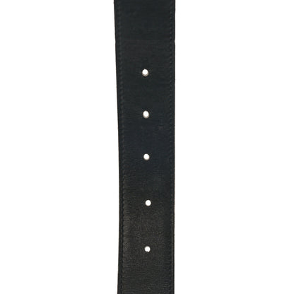 Hermes Box Togo 32mm H Belt 80 Black Blue Jean 3 of 9