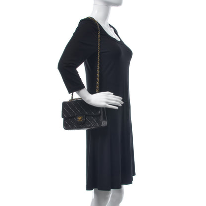 Chanel Lambskin Quilted Small Double Flap Black 2 of 9
