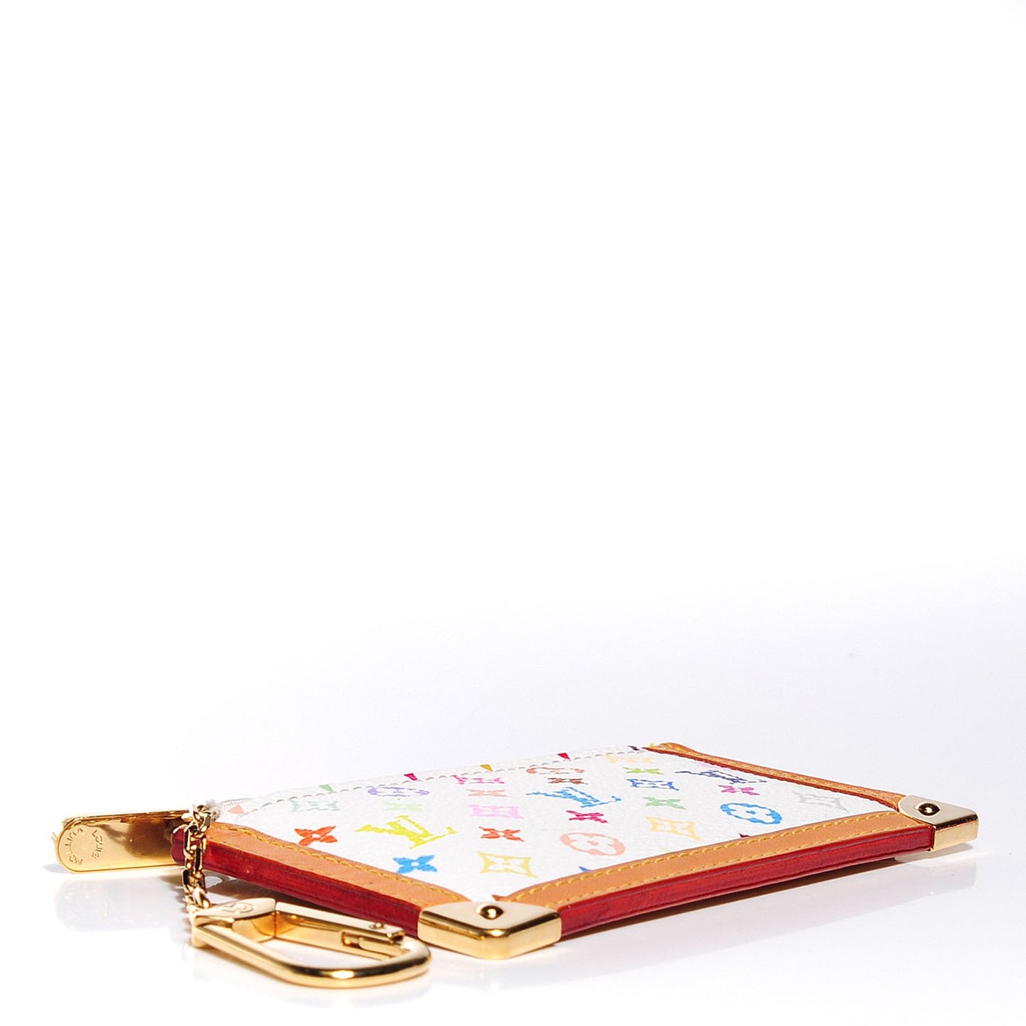Monogram Multicolor Key Pouch White