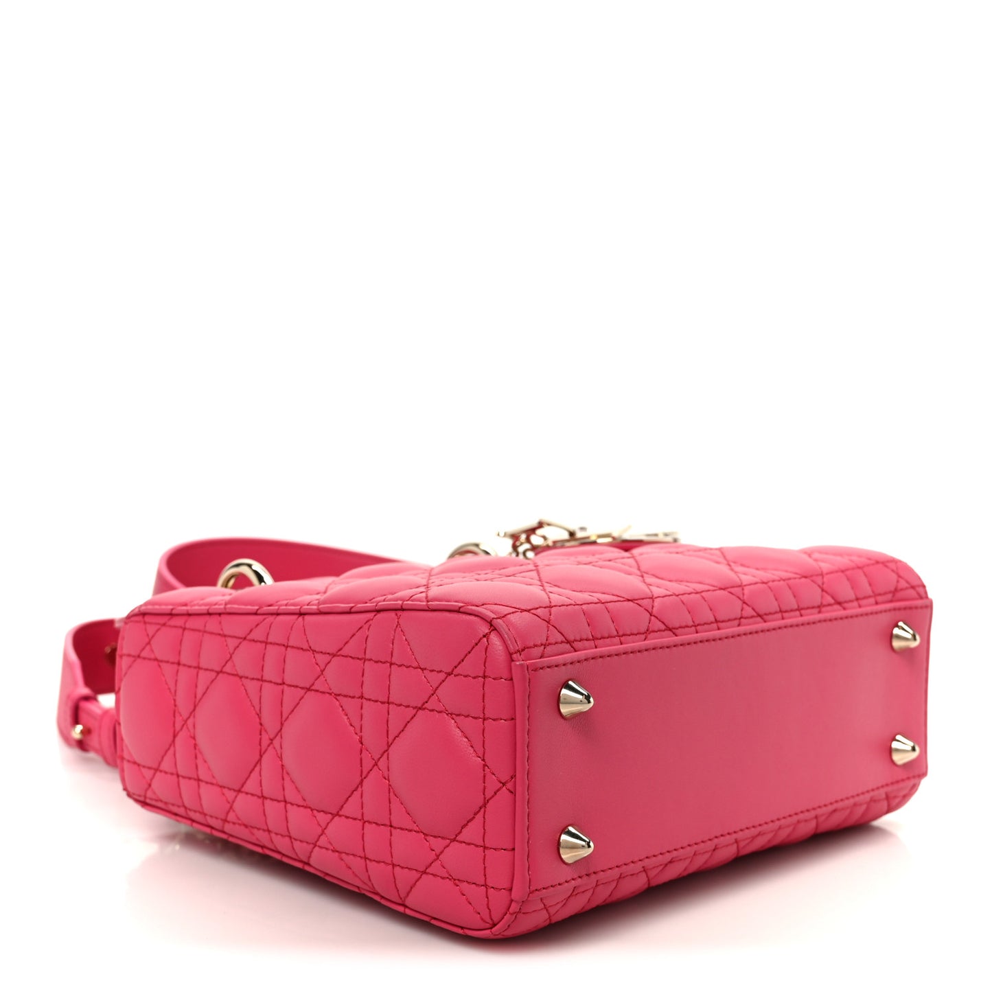 Lambskin Cannage Small My ABCDior Lady Dior Fraise