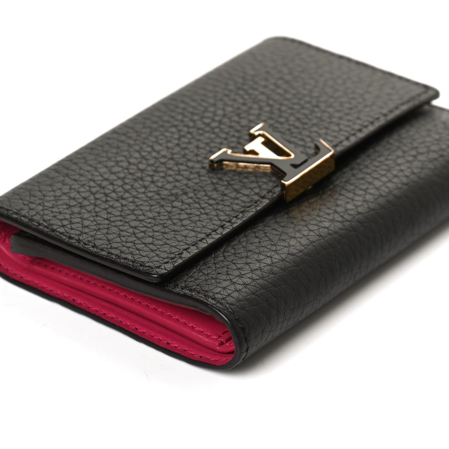 Taurillon Capucines Compact Wallet Black