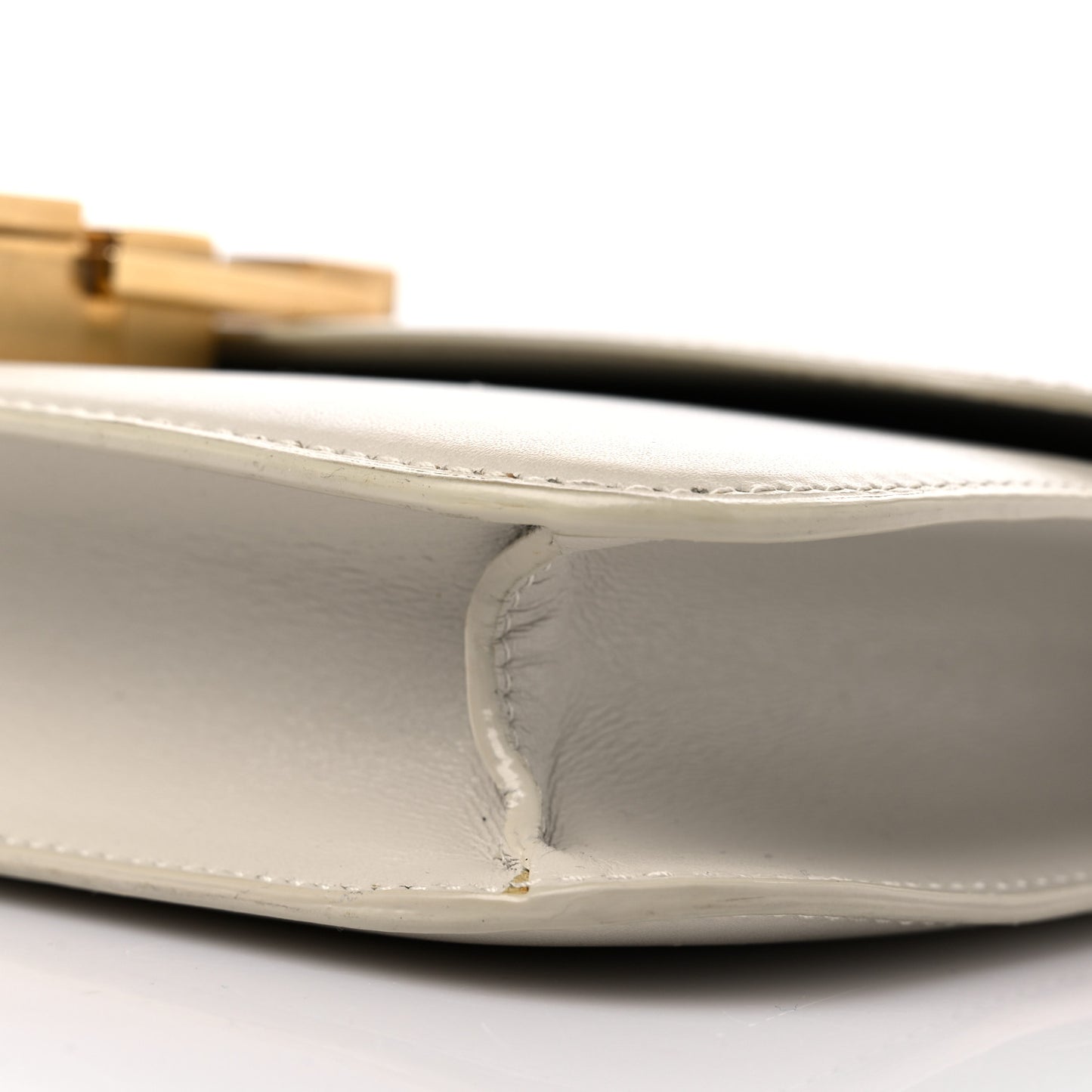 Smooth Calfskin Carre Satchel Crema Soft