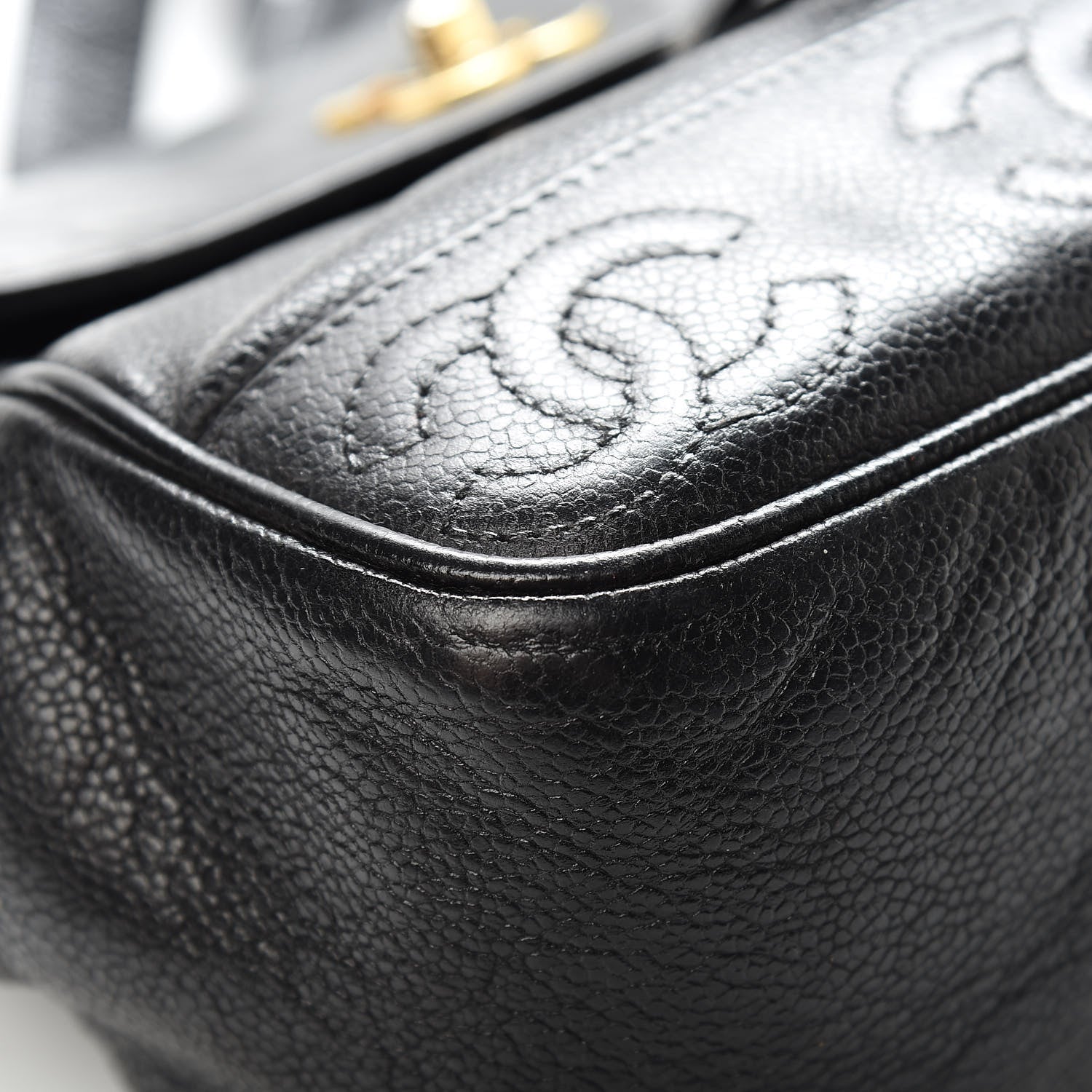 Chanel Caviar CC Backpack Black 9 of 15