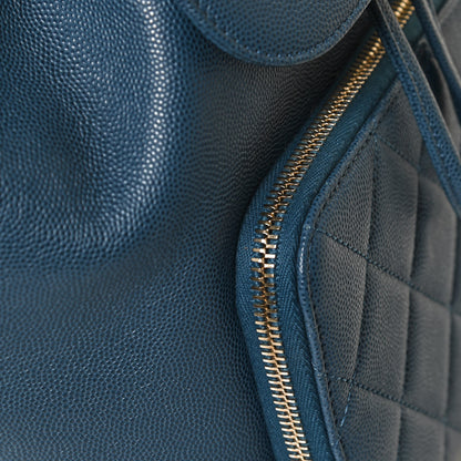 Chanel Caviar Quilted Business Affinity Backpack Blue 11 of 11
