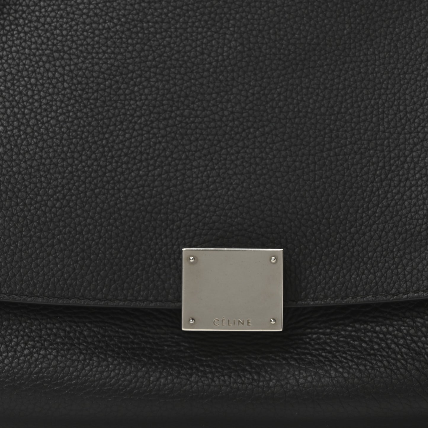 Drummed Calfskin Suede Trapeze Black