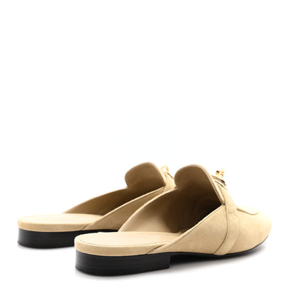 Hermes Suede Goatskin Oz Mules 37 Beige Sable 5 of 9