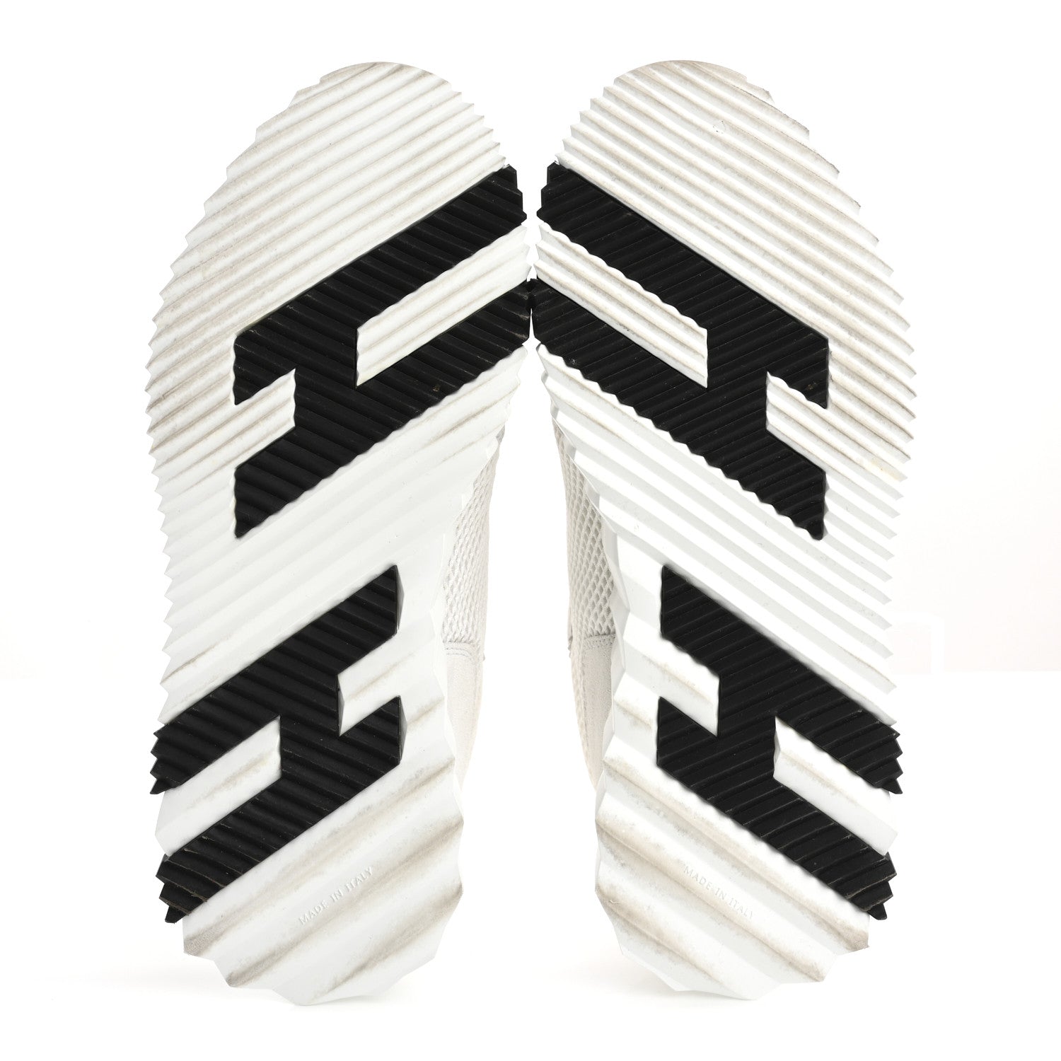 Hermes Air Mesh Suede Goatskin Bouncing Sneakers 39 White Black 6 of 15