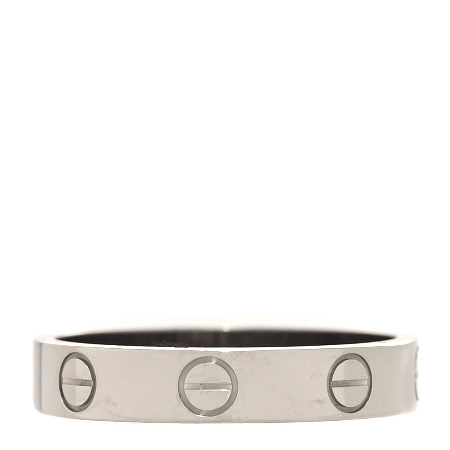 Cartier 18K White Gold 3.5mm LOVE Wedding Band Ring 52 6 1 of 5