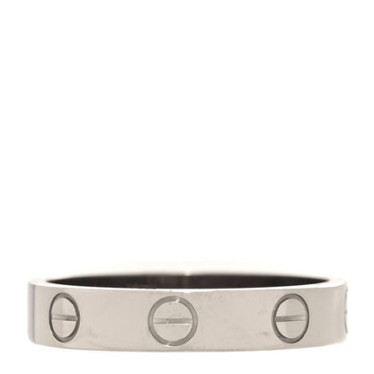 Cartier 18K White Gold 3.5mm LOVE Wedding Band Ring 52 6 1 of 5