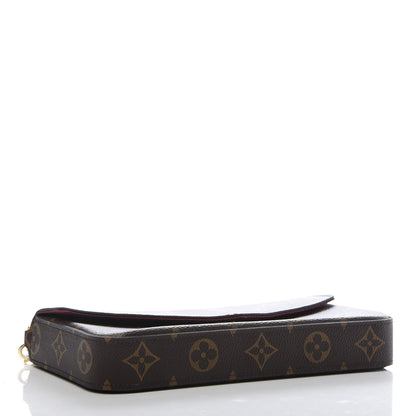 Louis Vuitton Monogram Pochette Felicie Chain Wallet Fuchsia 4 of 10