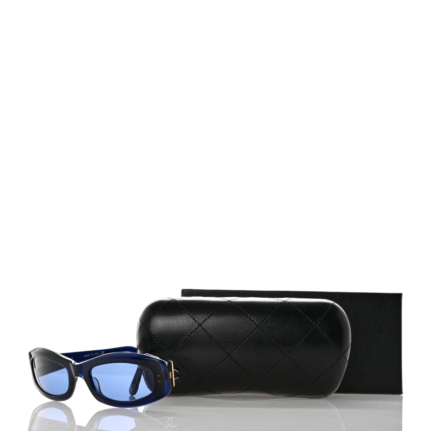 Acetate Quilted CC Sunglasses 5014 Blue