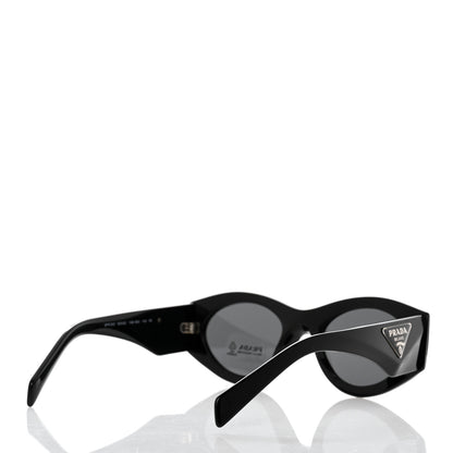 Prada Acetate Oval Symbole Sunglasses SPR 20Z Black 4 of 8