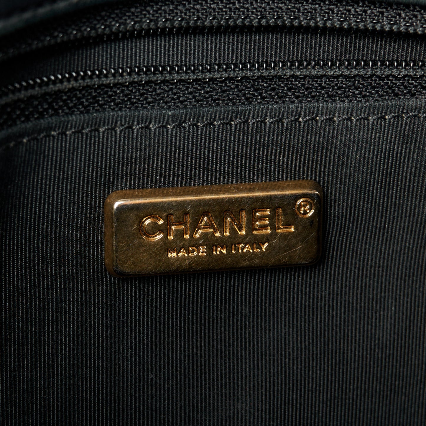 Calfskin Chevron Quilted Rock The Corner Flap Black