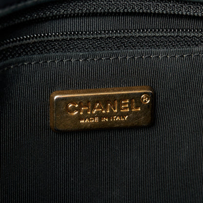 Chanel Calfskin Chevron Quilted Rock The Corner Flap Black 6 of 11