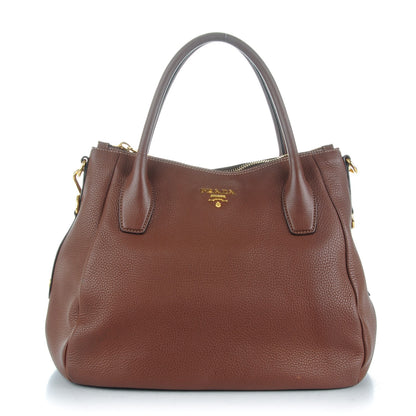 Prada Vitello Daino Tote Palissandro 1 of 11