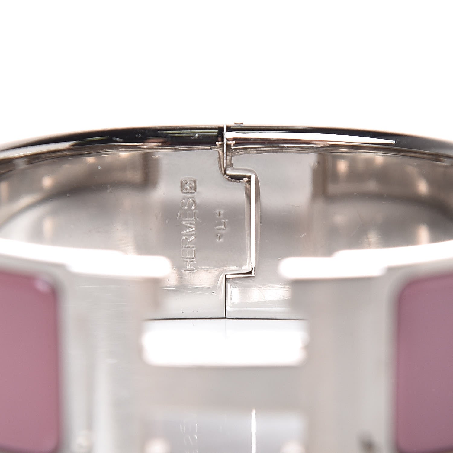 Hermes Enamel Wide Clic Clac H Bracelet GM Bois De Rose 4 of 6