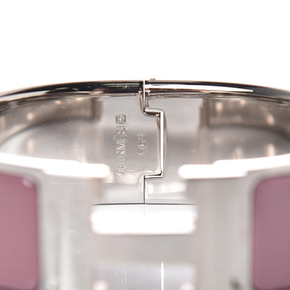 Hermes Enamel Wide Clic Clac H Bracelet GM Bois De Rose 4 of 6