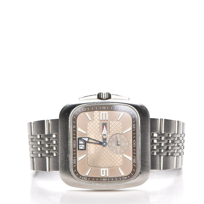 Gucci Stainless Steel 40mm G Coupe Square Quartz Watch Brown 3 of 9