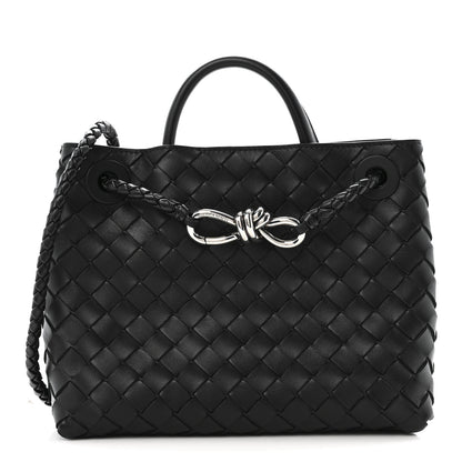 Bottega Veneta Nappa Intrecciato Small Andiamo Shoulder Bag Black 1 of 12