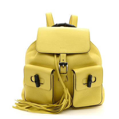 Gucci Cellarius Calfskin Medium Bamboo Backpack Mimosa Flower 1 of 11