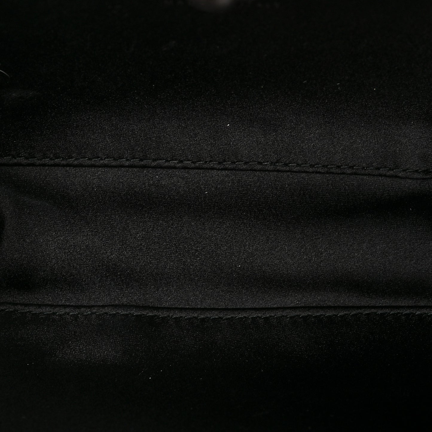 Satin Ayers Intrecciato Chain Knot Clutch Black