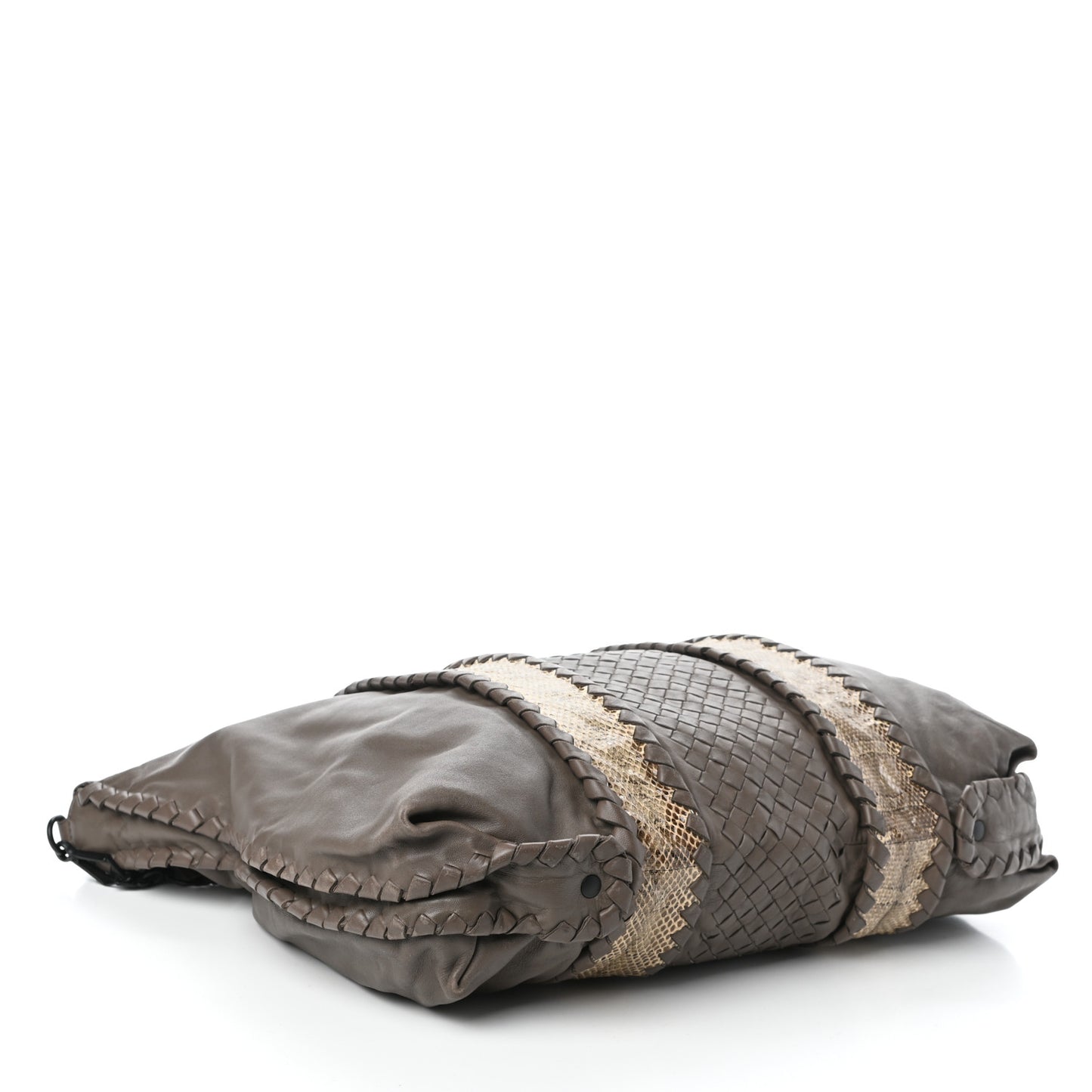 Nappa Intrecciato Ayers Convertible Tote Grey