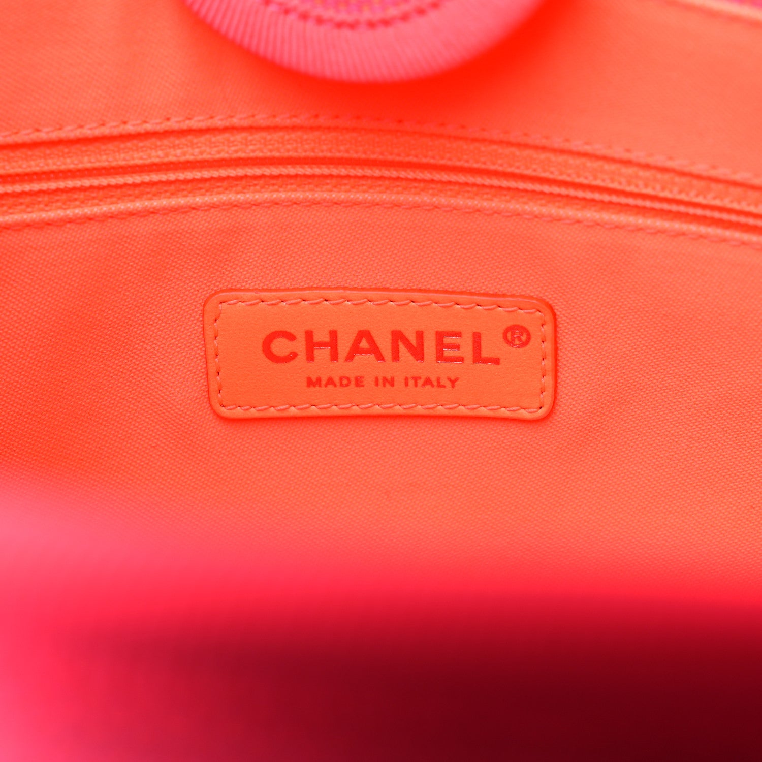 Chanel Mixed Fibers Mini Deauville Tote Pink Orange 6 of 11