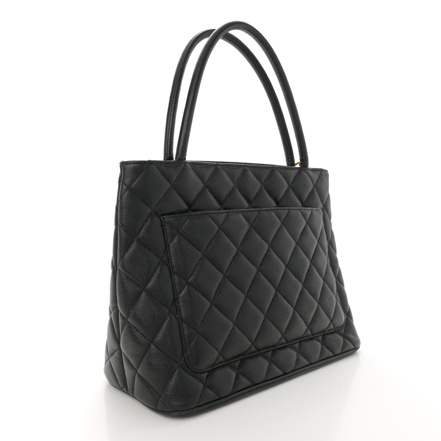 Caviar Quilted Medallion Tote Black