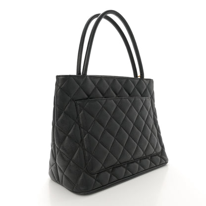 Chanel Caviar Quilted Medallion Tote Black 3 of 13