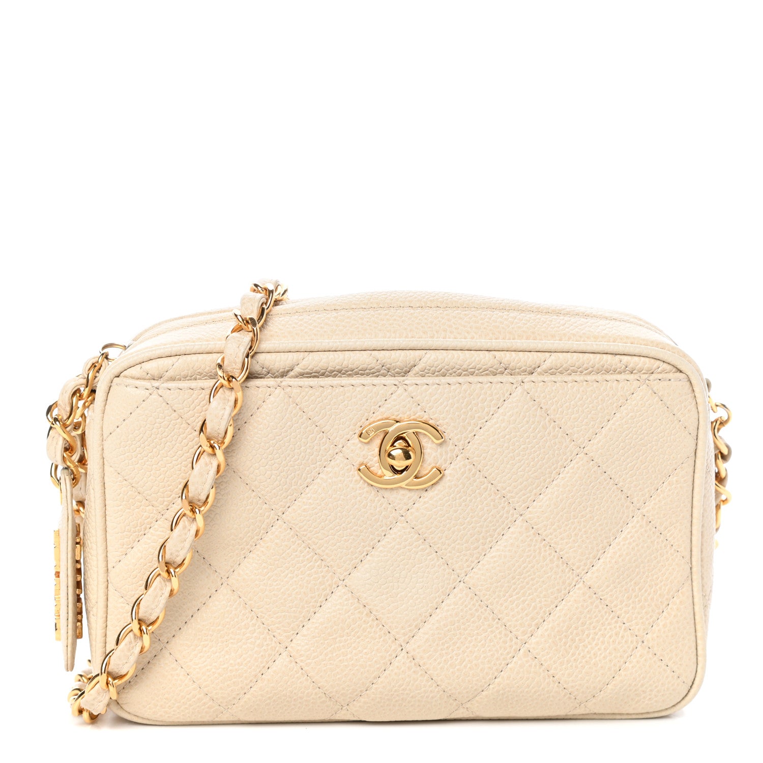 Chanel Caviar Quilted Camera Case Beige Clair 1 of 11