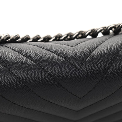 Chanel Caviar Chevron Quilted Medium Boy Flap Black 10 of 12