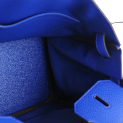 Hermes Taurillon Clemence Birkin 35 Bleu Electrique 15 of 27