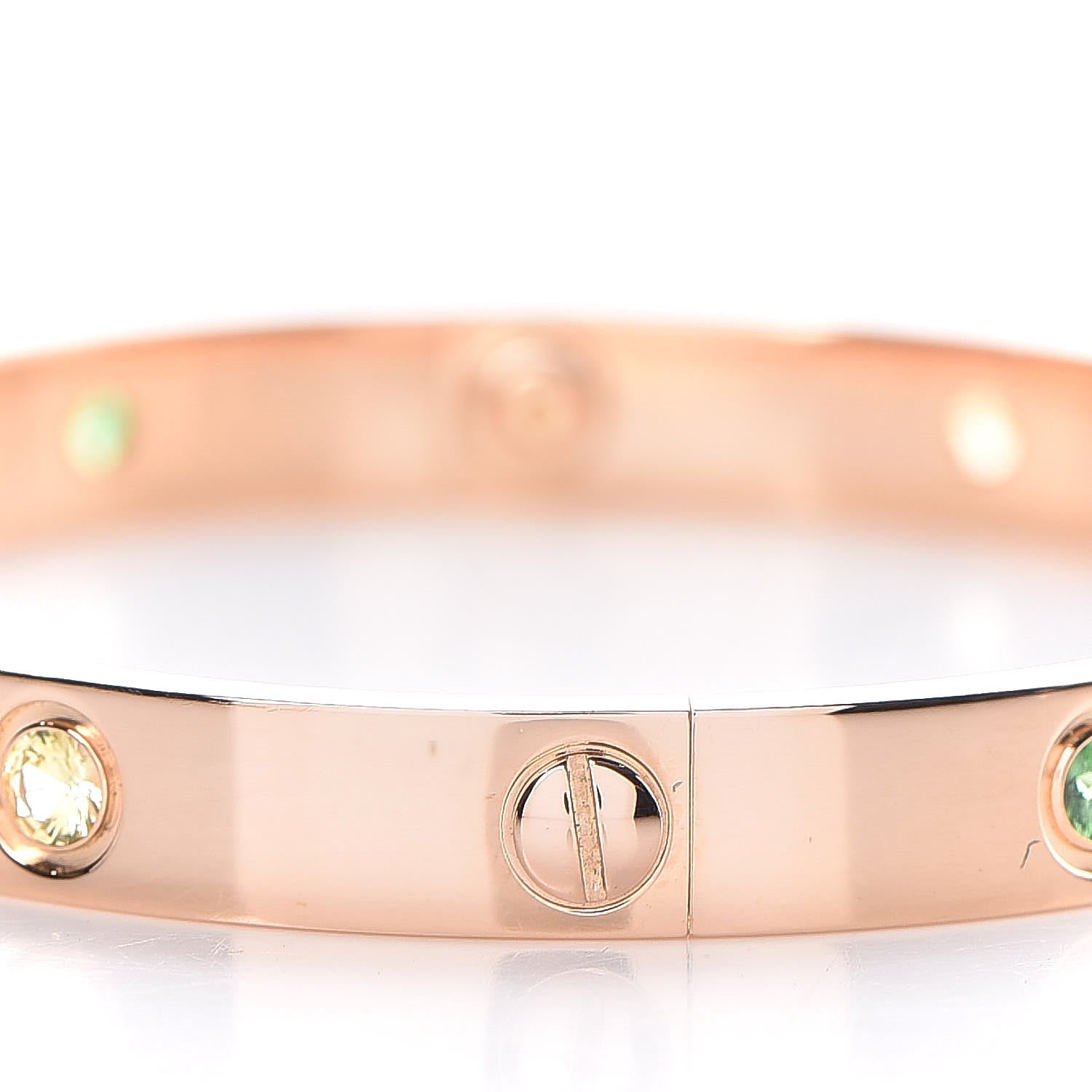 Cartier 18K Pink Gold Sapphire Garnet Amethyst LOVE Bracelet 17 8 of 8