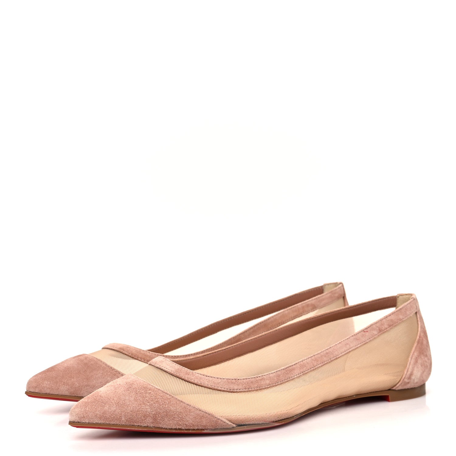 Christian Louboutin Veau Velours Rete Galativi Flats 39 Courtisane 3 of 8