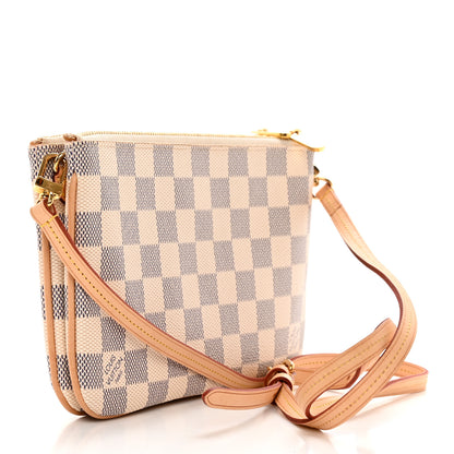 Louis Vuitton Damier Azur Double Zip Pochette 3 of 17