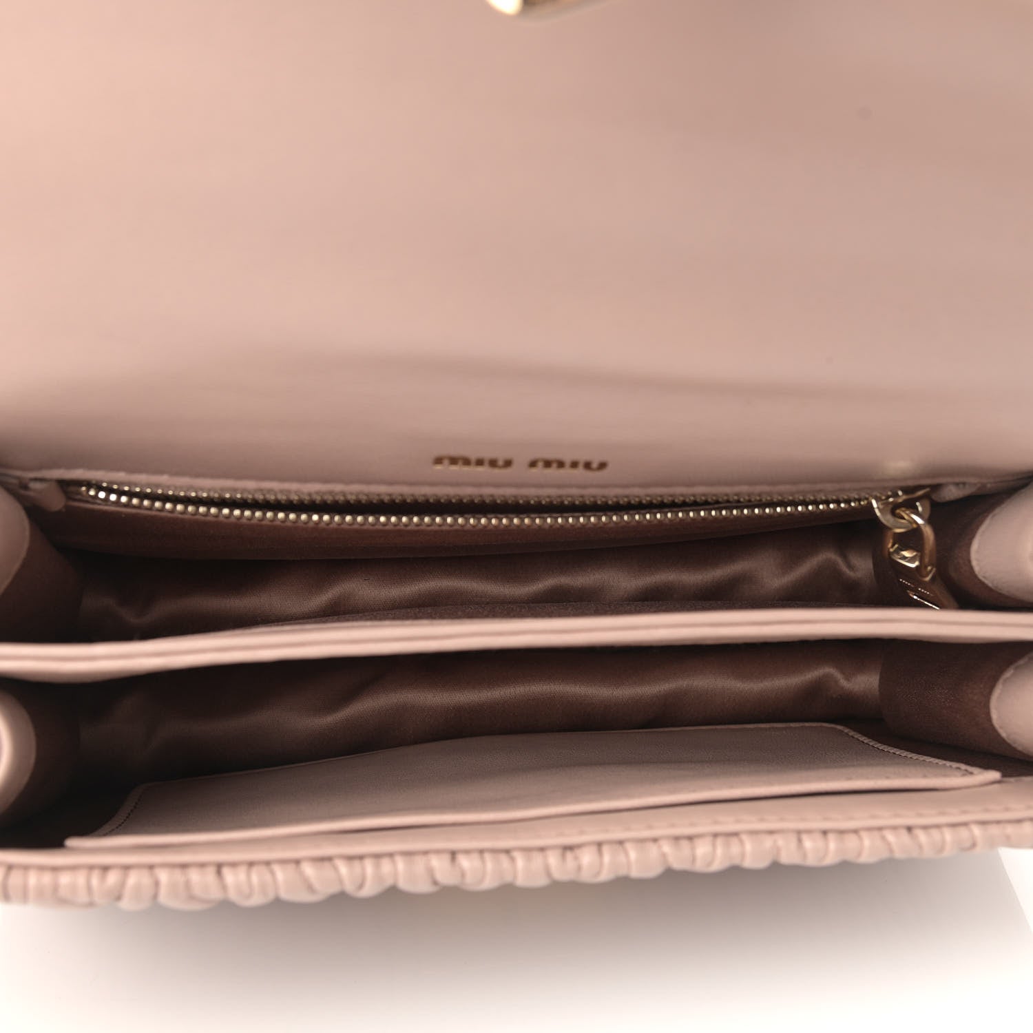 Miu Miu Lambskin Confidential Matelasse Chain Shoulder Bag Orchidea 4 of 7