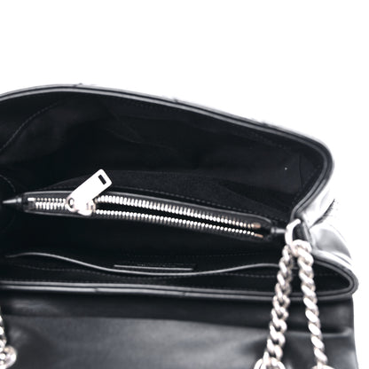 Saint Laurent Calfskin Y Quilted Monogram Small Loulou Chain Satchel Black 4 of 10