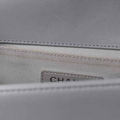 Chanel Lambskin Quilted Medium Boy Flap Grey 14 of 18
