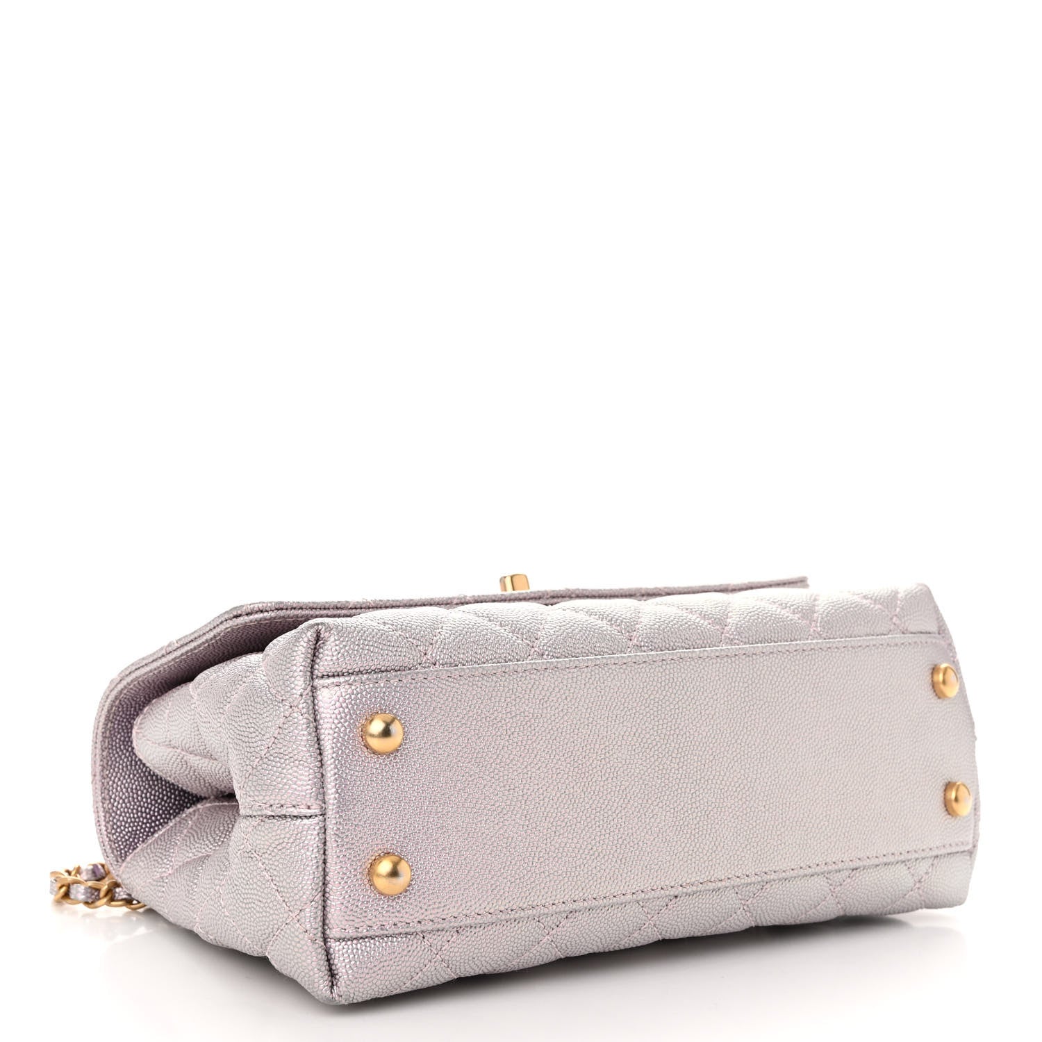 Chanel Iridescent Caviar Quilted Mini Coco Handle Flap Light Pink 4 of 10