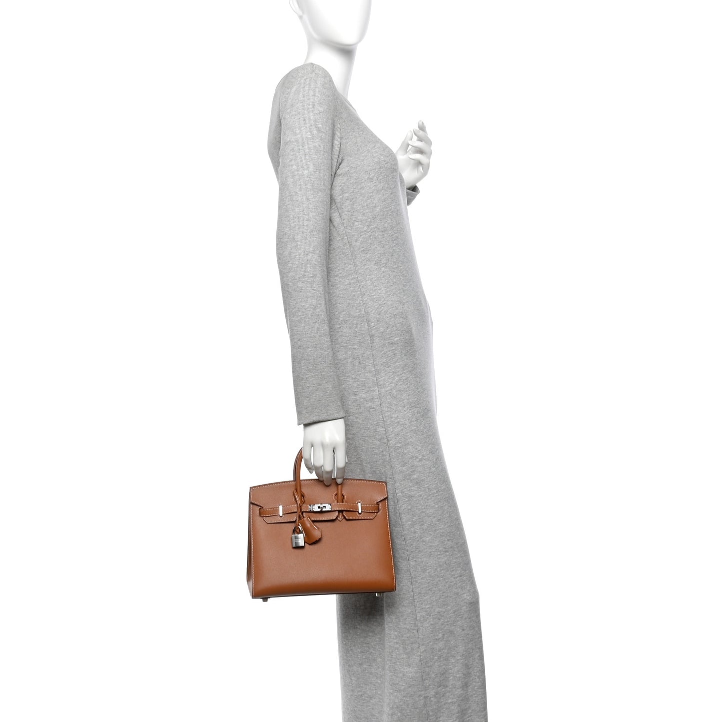 Madame Calfskin Birkin Sellier 25 Gold